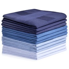 Men's Handkerchiefs 12 Pack Large Cotton Gents Hankies Set Mens Premium Handk