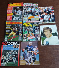 Bert Jones LOT: 3 8x10's one AUTO, Magazines: 3 Sport World 75-79,Petersons, A.S