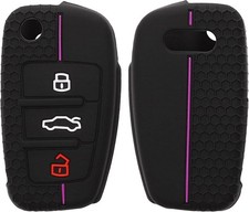 Kwmobile Car Key Cover Compatible with Audi 3 Button Flip Key Key Cover