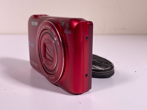 Nikon Coolpix S6800 Digital Camera Red with 8GB Memory Card - Tested Working GC - Picture 3 of 15