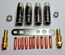 Verschlei&szlig;teile Set&acute;s MB 15/150 M6 1,0mm Stromd&uuml;sen, Gasd&uuml;se, D&uuml;senstock MIG/MAG