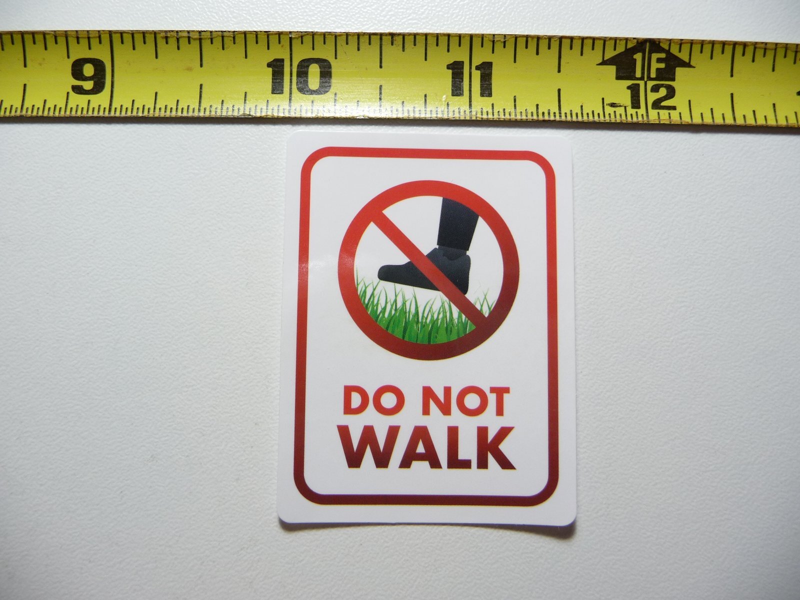 DO NOT WALK GRASS STICKER DECAL BUSINESS COMPANY POLICY BUILDING DOOR