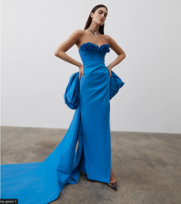 green emerald velvet dress Sera Gown main image 1