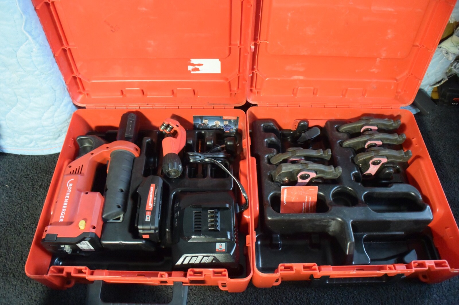 Rothenberger Model TT Hydraulic Refrigerant Crimper & 5 Jaws for Copper