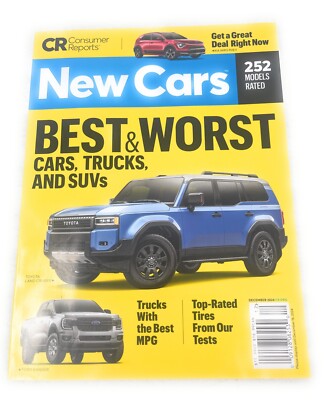 Consumer Reports Magazine December 2024 BEST & WORST NEW Cars SUVs Trucks - NEW