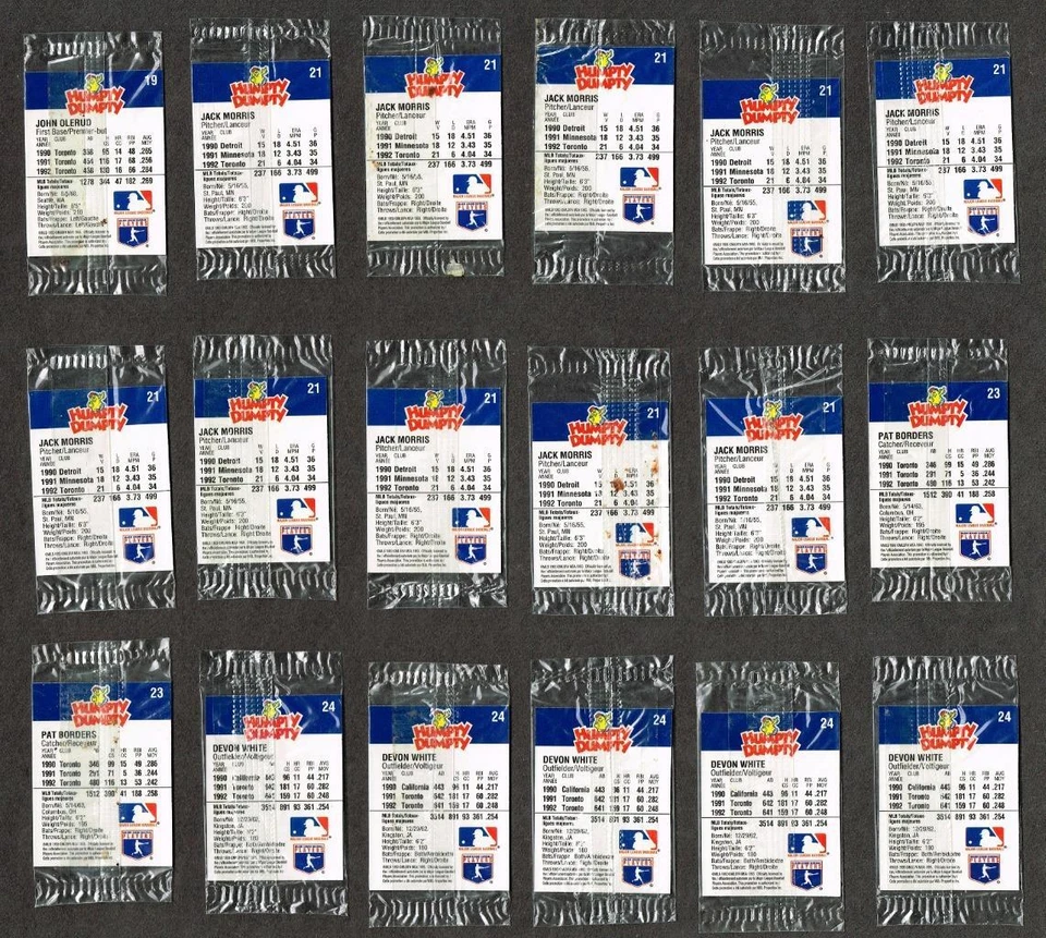 015, Colección de 81 tarjetas de béisbol Humpty Dumpty 1993 en violonchelo, como nuevas, envío y devolución gratuitos Foto 4 de 4