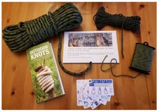 Knot Tying Kit Deluxe with 140 feet of Camo Rope in Variety of Sizes