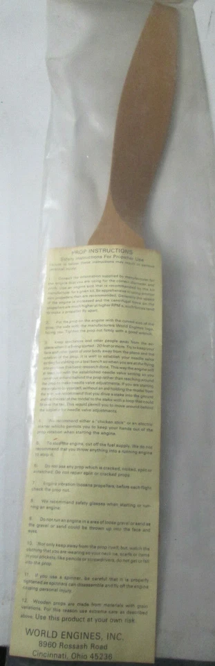 Expert Italy RC Model Airplane Propeller 18-8" Gas Wood Prop for RC Plane NOS - Image 4 of 4