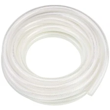 1" ID x 50ft High Pressure Braided Clear PVC Vinyl Tubing Reinforced