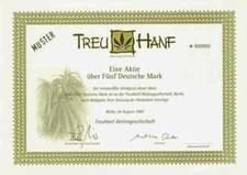 TreuHanf AG 1997 Berlin Beiersdorf Freudenberg Zehdenick Pritzwalk Blankette 5 M