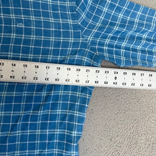 Southern Tide Shirt Mens Size Large Classic Fit Blue Plaid Long Sleeve Button Up - 第 3/7 張圖片