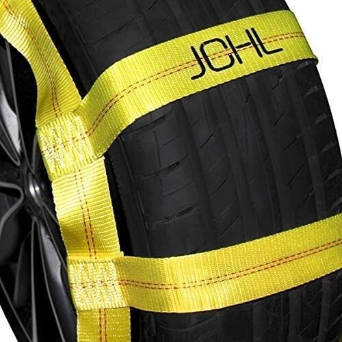 Mytee Products Wheel Net Basket Straps For Auto Tow Dolly – 2 Pack With Snap Hooks (No Ratchet)