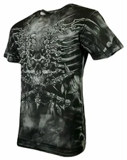 Xtreme Couture Affliction Men's T-Shirt IRONE BONE Black Tattoo Biker S-5XL