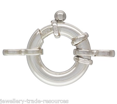12 mm x 3 mm STERLING SILBER 925 JUMBO BOLZEN RING SCHMUCKHERSTELLUNG FANGVERSCHLUSS