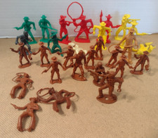 Marx Vintage Playset Cowboy/Western Lot of 28/Different Sizes/Fort Apache