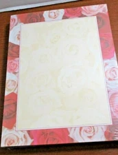 GIBSON~25 Sheets ROSES Acid Free STATIONARY COMPUTER PAPER~8.5" x 11"~NIP