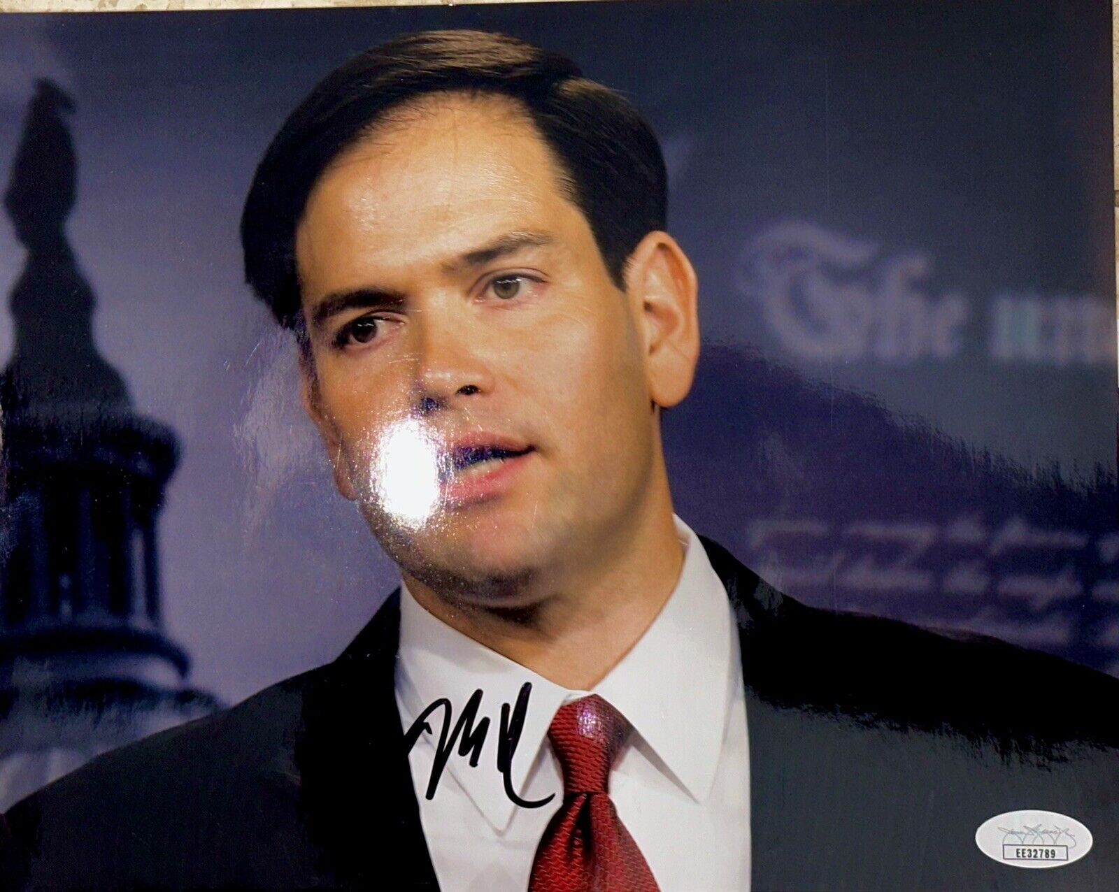 USA Secretary of State MARCO RUBIO Signed 8x10 Photo JSA COA- TRUMP MAGA Cabinet