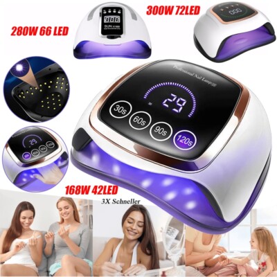 300W LED UV Nagel Lampe Gel Lichthärtungsgerät Sensor Nageltrockner mit 4 Timer