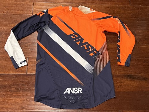 ANSR Answer Racing Orange Mens Small Long Sleeve Motocross Racing Jersey T Shirt - Picture 2 of 14