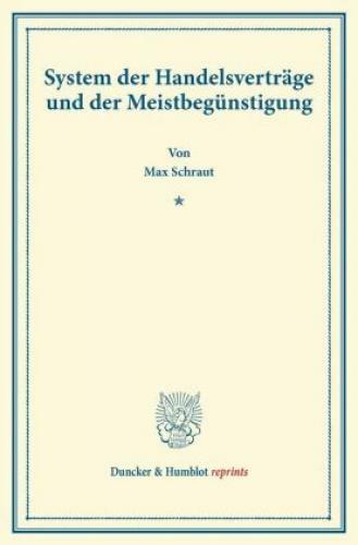 System Der Handelsverträge Und Der Meistbegünstigung. 2429