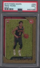 2018-19 Panini NBA Hoops - #250 Trae Young (RC) ROOKIE GOLD 8/10 PSA 9
