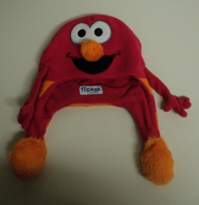 New Flipeez ELMO Winter Knit Hat SESAME STREET Squeeze & Watch EX AUCT#11668