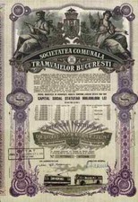Societatea Comunala Tramvaielor Bucuresti 1935 Stra&szlig;enbahn Bukarest 5000 Lei Bus