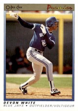1991 O-Pee-Chee Premier #126 Devon White Toronto Blue Jays