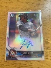 2018 Bowman Chrome Prospect Auto Refractor James Nelson 12/499