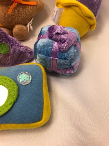 Baby Gund First Birthday Gift Set Cake soft squeaky plush musical bear crinkle - Foto 6 di 12