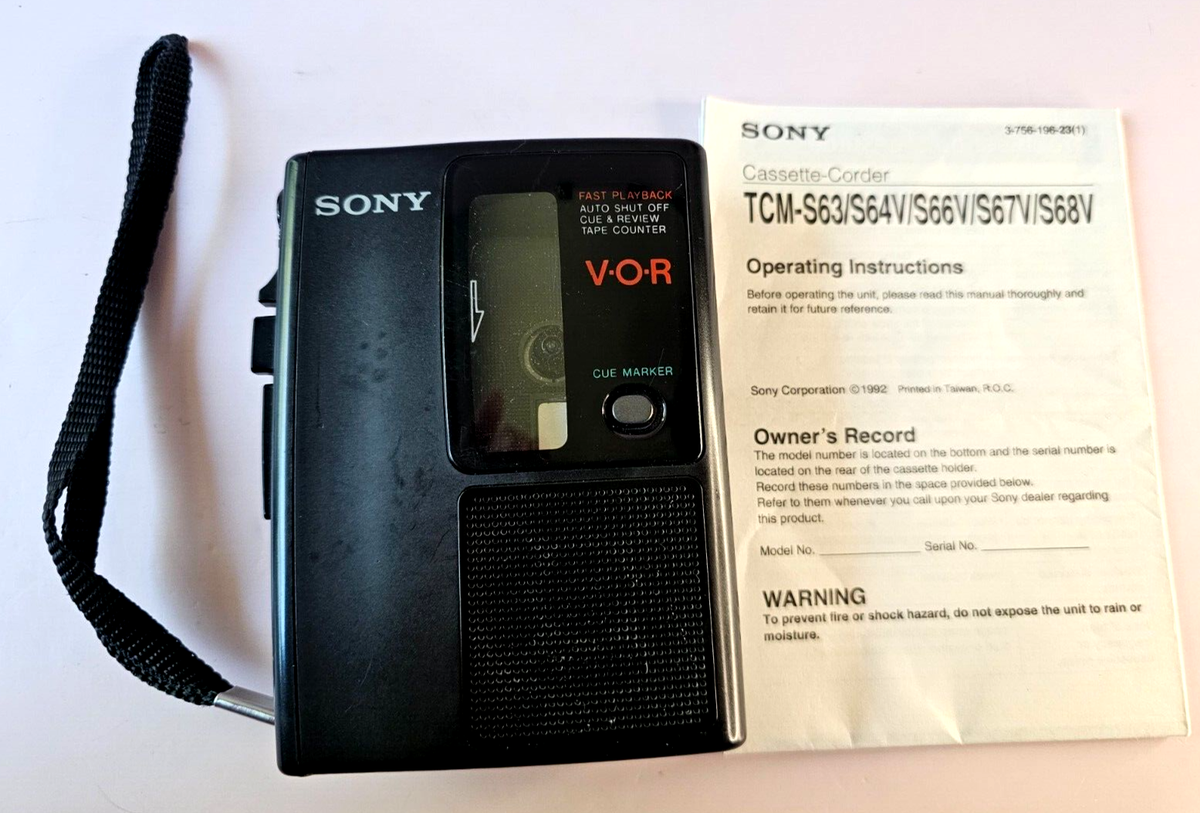 Sony VOR Cassette-Corder TCM-S68V Cassette Recorder Parts or