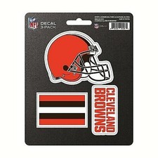 Cleveland Browns NFL Die-Cut Decal Stickers / 3 Pack Free Shipping