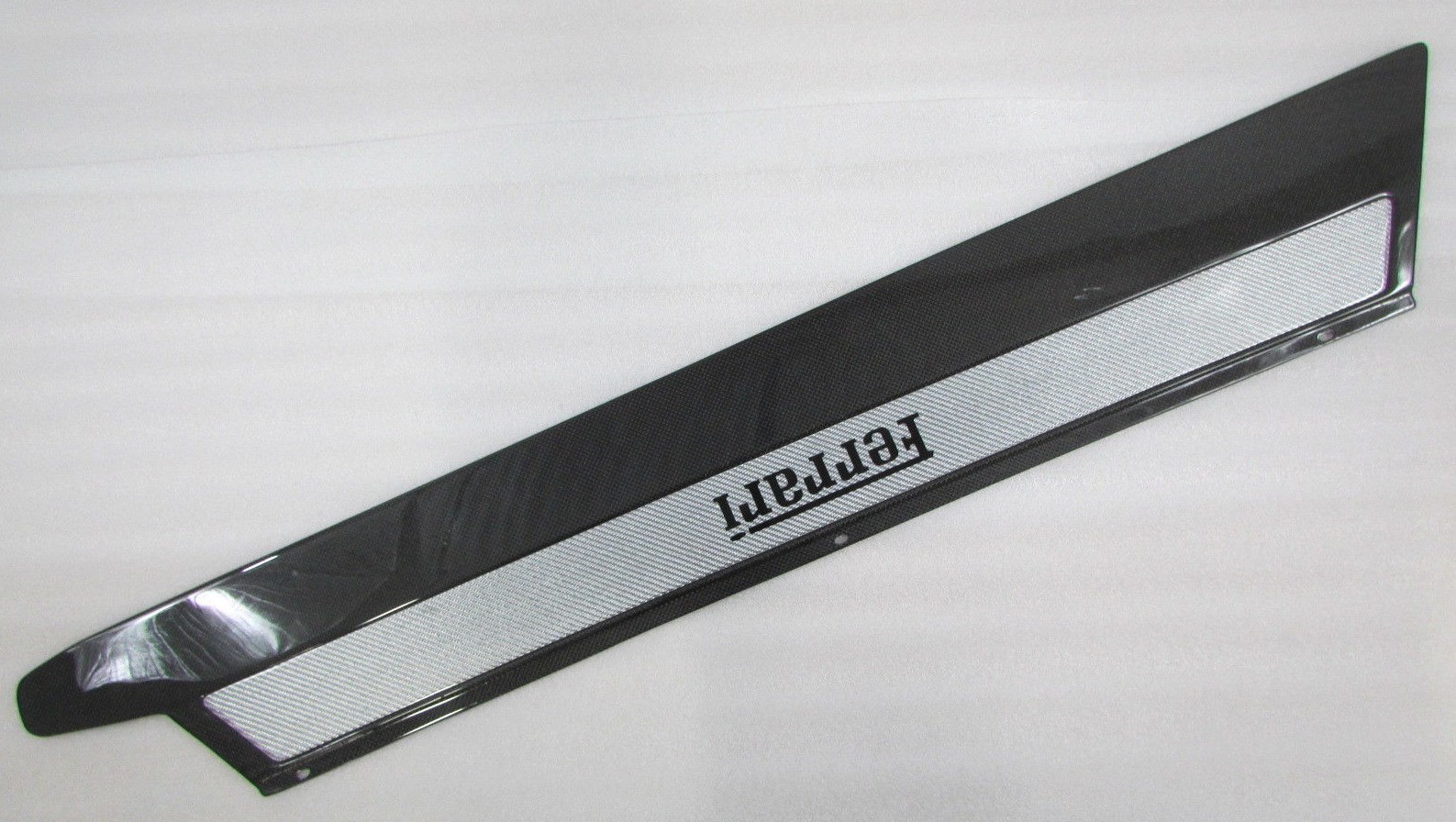 Ferrari 355, Door Step Plate, Black/Silver, Carbon Fiber, 1X1 Weave Pattern, New