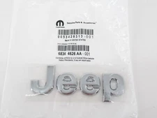 Genuine OEM Mopar Jeep 68364626AA "Jeep" Nameplate Front Grille Emblem Badge