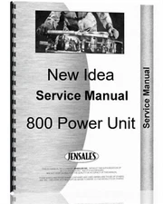 New Idea 800 Power Unit Service Repair Manual