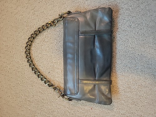 Hobo Leder Clutch grau mit abnehmbarer Kette / passt Handy - Bild 5 von 9