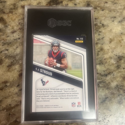 2023 Donruss Elite C.J. Stroud Pink Parallel RC #112 Houston Texans SGC 9.5 - Bild 2 von 2