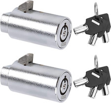 STARVAST Tubular Key Lock for Vending Machines, Zinc Alloy, Chrome, 2 Pack