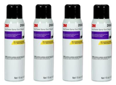 4 CANS OF 3M 26689 SPRAY GUN CLEANER SOLVENT & H2O BASE CLEANER (15OZ)(3M-26689)