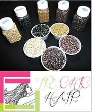 1000 Silicone MICRO Link Ring Beads for Feather Hair Extensions- USA Seller