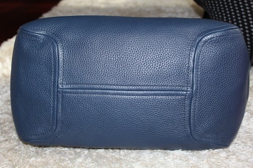 $390 NWT Michael Kors FRANCES Large Grab Bag Leather Navy Shoulder Handbag - Picture 10 of 12
