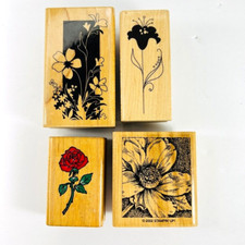 Comotion Blooming Rose Inkadinkado Tulip Daisy Stampin Up Daisy 4 Stamps