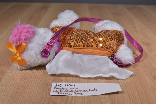 Poochie and Company White Orange and Pink Terrier Dog Bag Purse Plush(310-110-1) - Picture 6 of 7