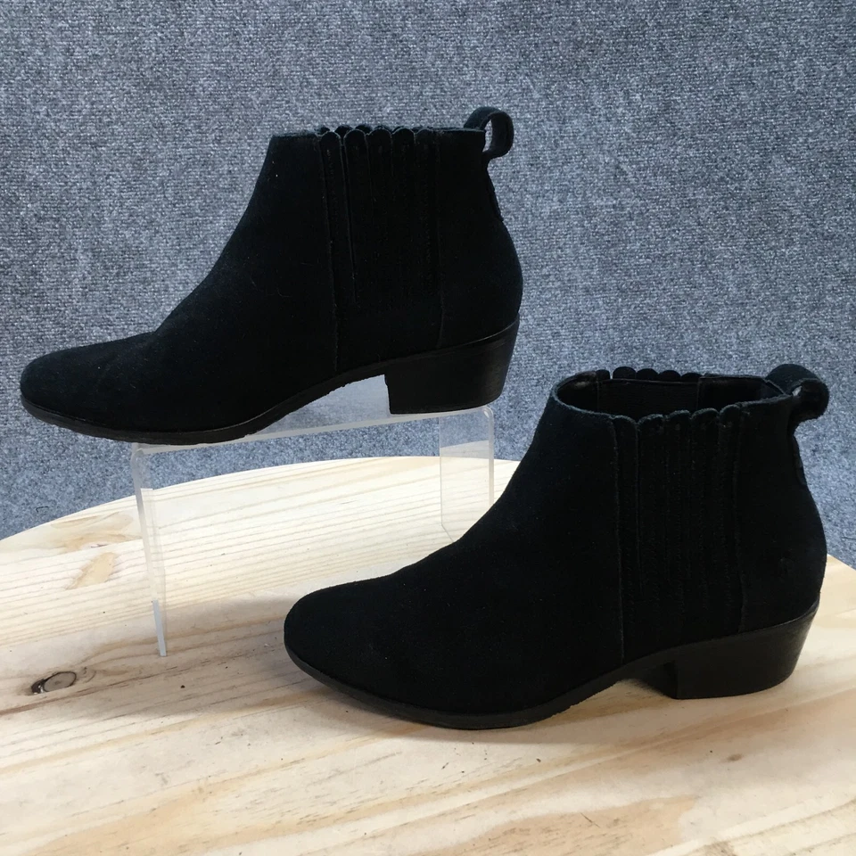 Jack Rogers Botas Mujer 7 M Chelsea Botines Negro Gamuza Tacones Bajos Informales Foto 2 de 4