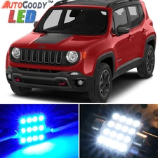 13 x Premium Blue LED Lights Interior Package for Jeep Renegade 2015-2019 + Tool