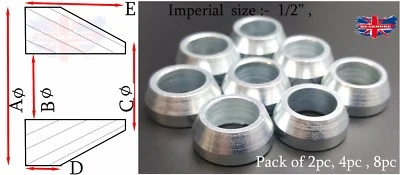 BEARMORE 1/2" CONE SPACER HEIMS HEIM JOINT ROD END ENDS JOINTS IMPERIAL SIZE