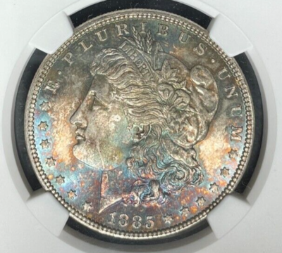 1885 Silver Morgan Dollar $1 モルガンダラー 1885-O $1 (Regular Strike) Morgan Dollar - PCGS CoinFacts