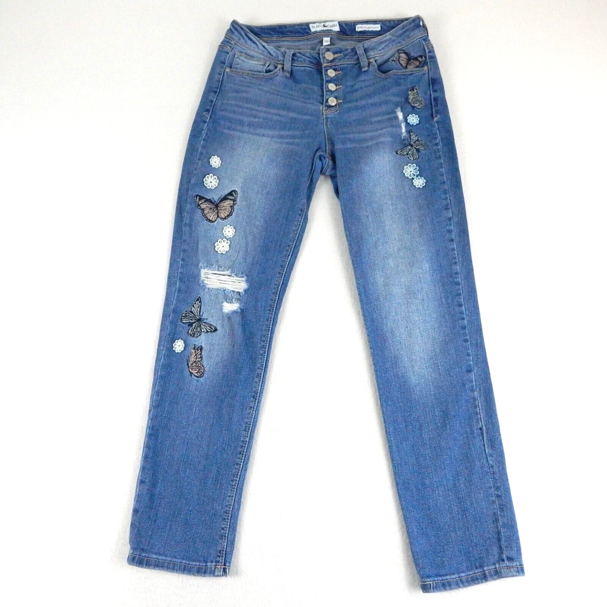 Black top daisy jeans