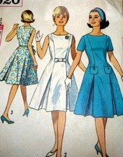 LOVELY VTG 1960s DRESS Sewing Pattern 12/32 FF