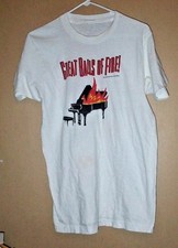 VINTAGE 1989 ORION PICTURES COTTON GREAT BALLS OF FIRE PRINT T-SHIRT-L